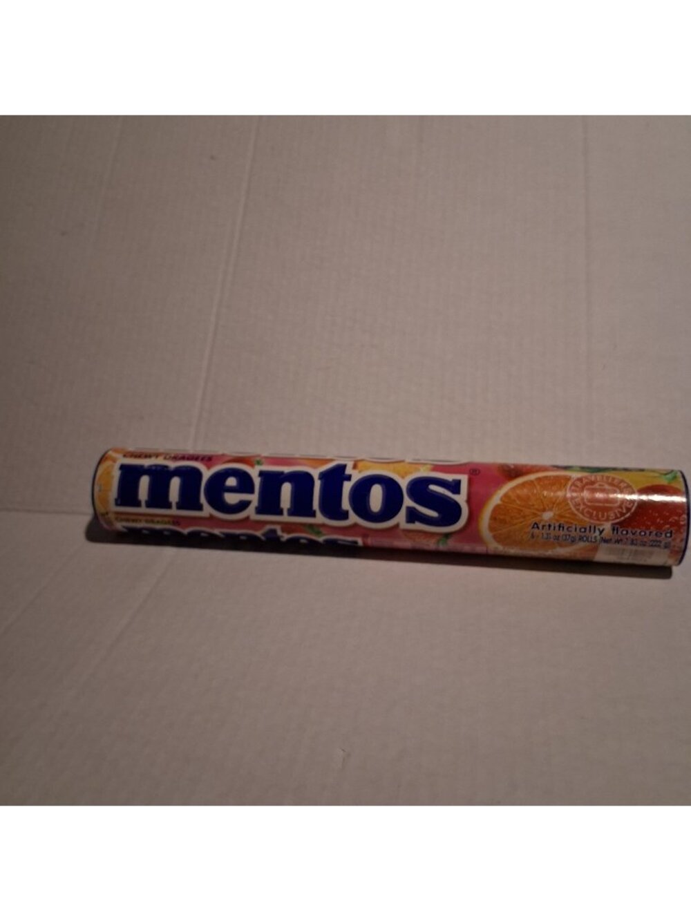 Mentos Fruit Chewy Candy Tube -EMPTY-Collectible Packaging-NO CANDY.